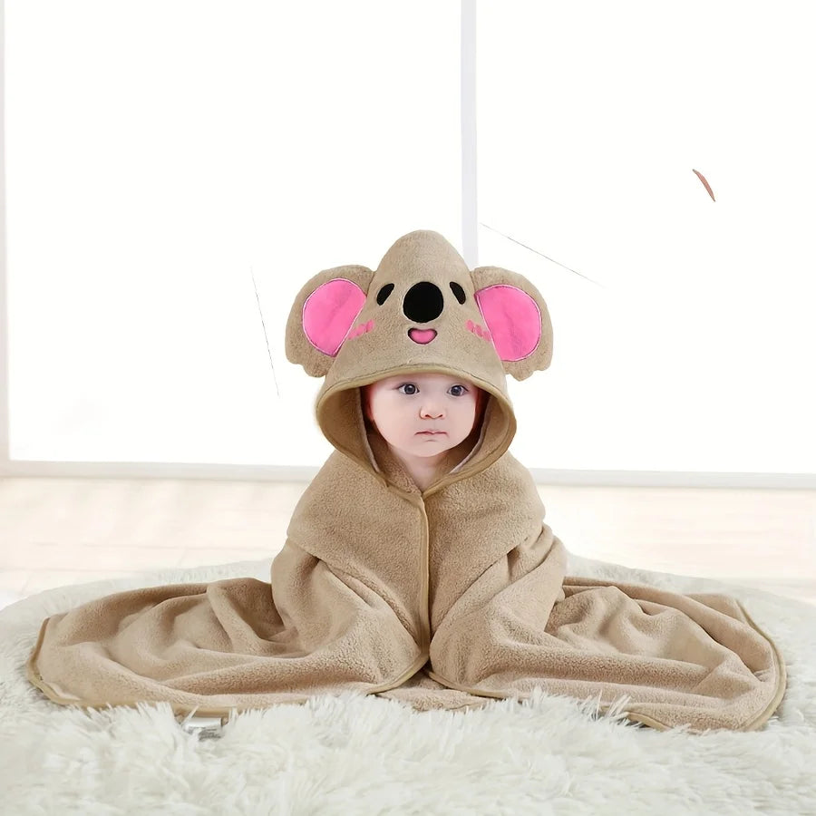 Baby Hooded Bath Towel - Soft Animal Design Wrap