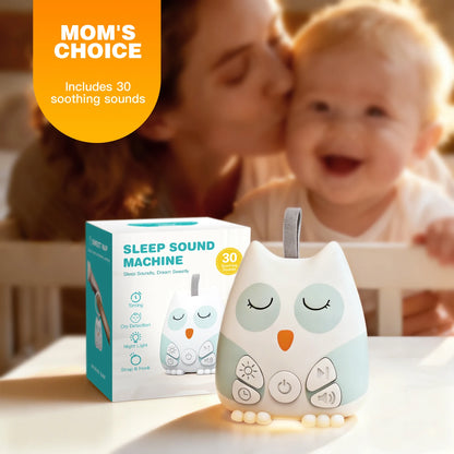 Portable White Noise Sound Machine with Cry Sensor & Night Light