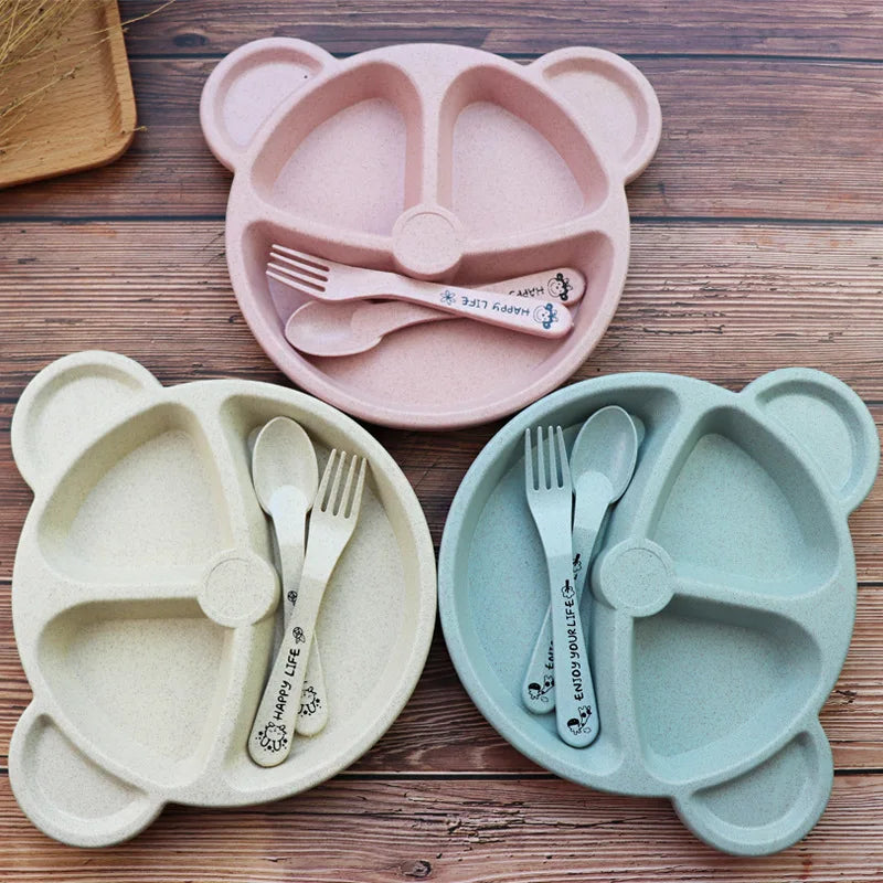 Baby Feeding Set - 3-Piece Bowl, Spoon & Fork Set