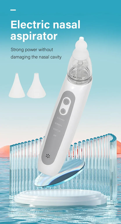 Electric Baby Nasal Aspirator - Automatic Nose Cleaner with Music & 3 Tips