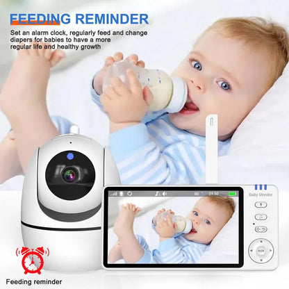 Premium 5" HD Video Baby Monitor with Temperature Sensor & Night Vision