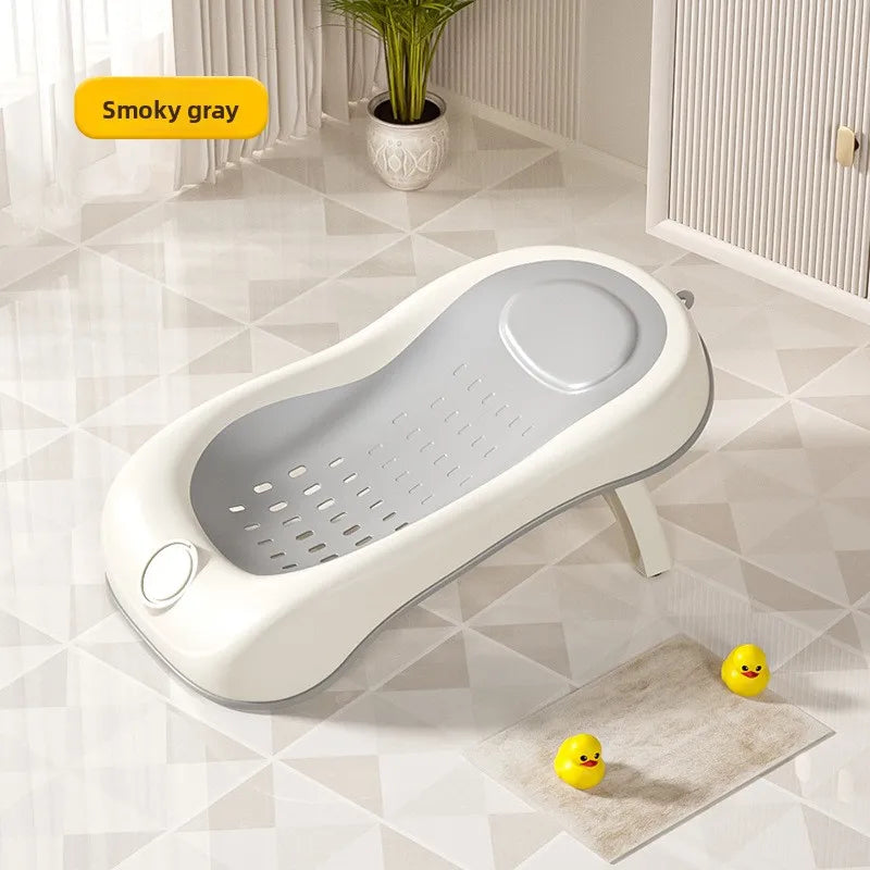 Newborn Bath Seat - Convertible Sit & Lie Bath Rack with Temperature Sensor