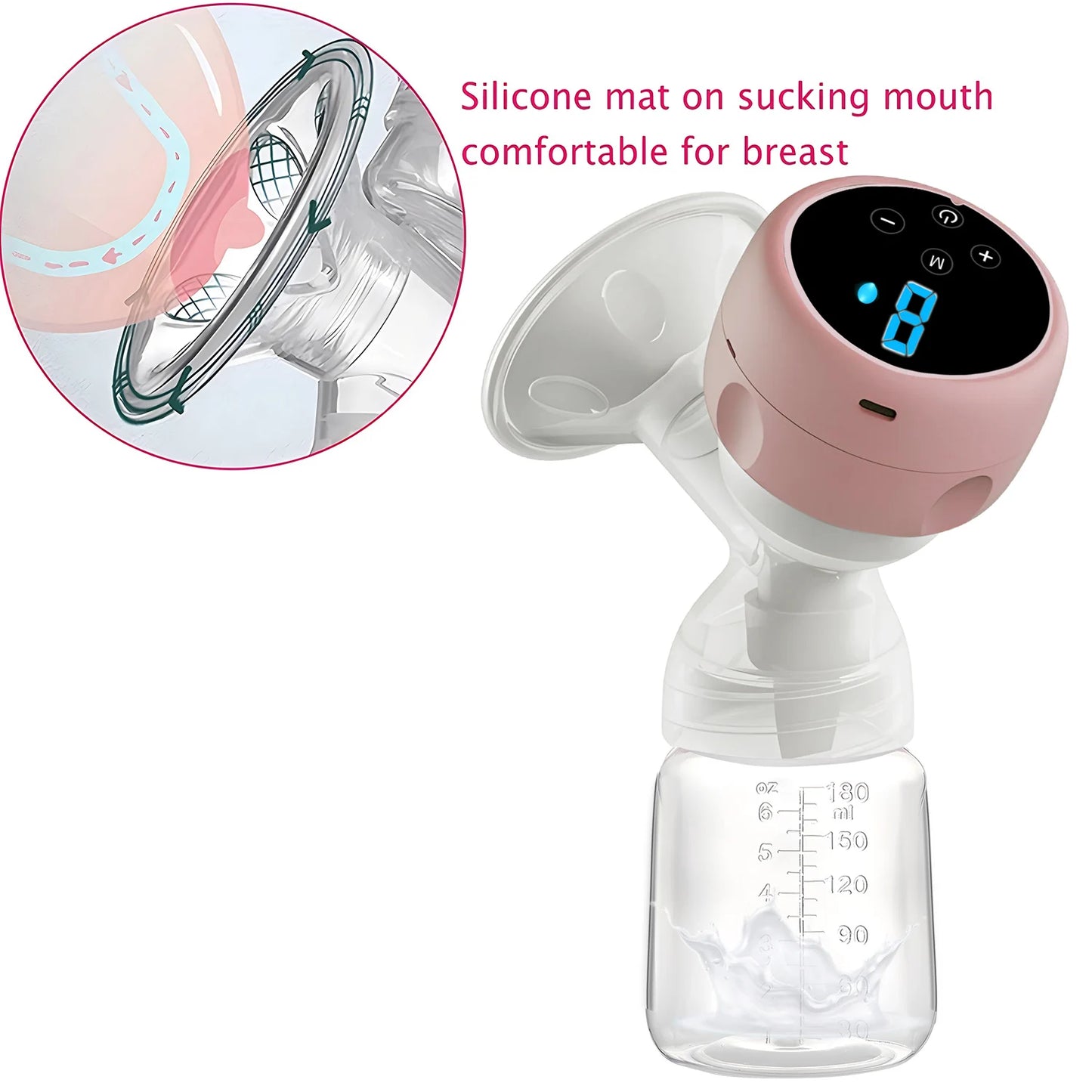 Electric Breast Pump - USB Rechargeable Smart Breast Milk Pump