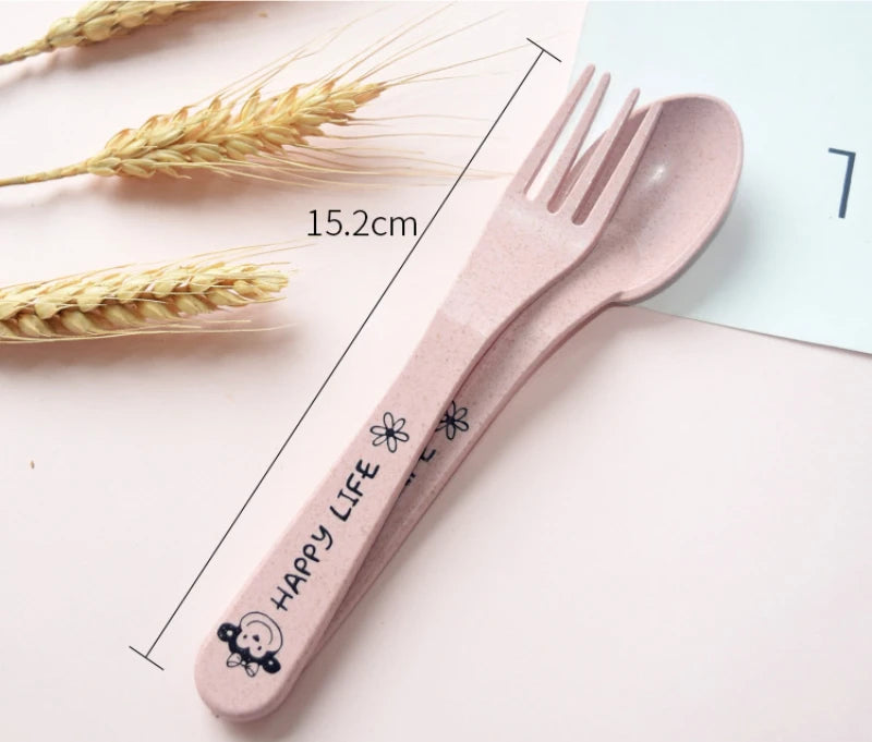 Baby Feeding Set - 3-Piece Bowl, Spoon & Fork Set