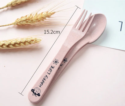 Baby Feeding Set - 3-Piece Bowl, Spoon & Fork Set