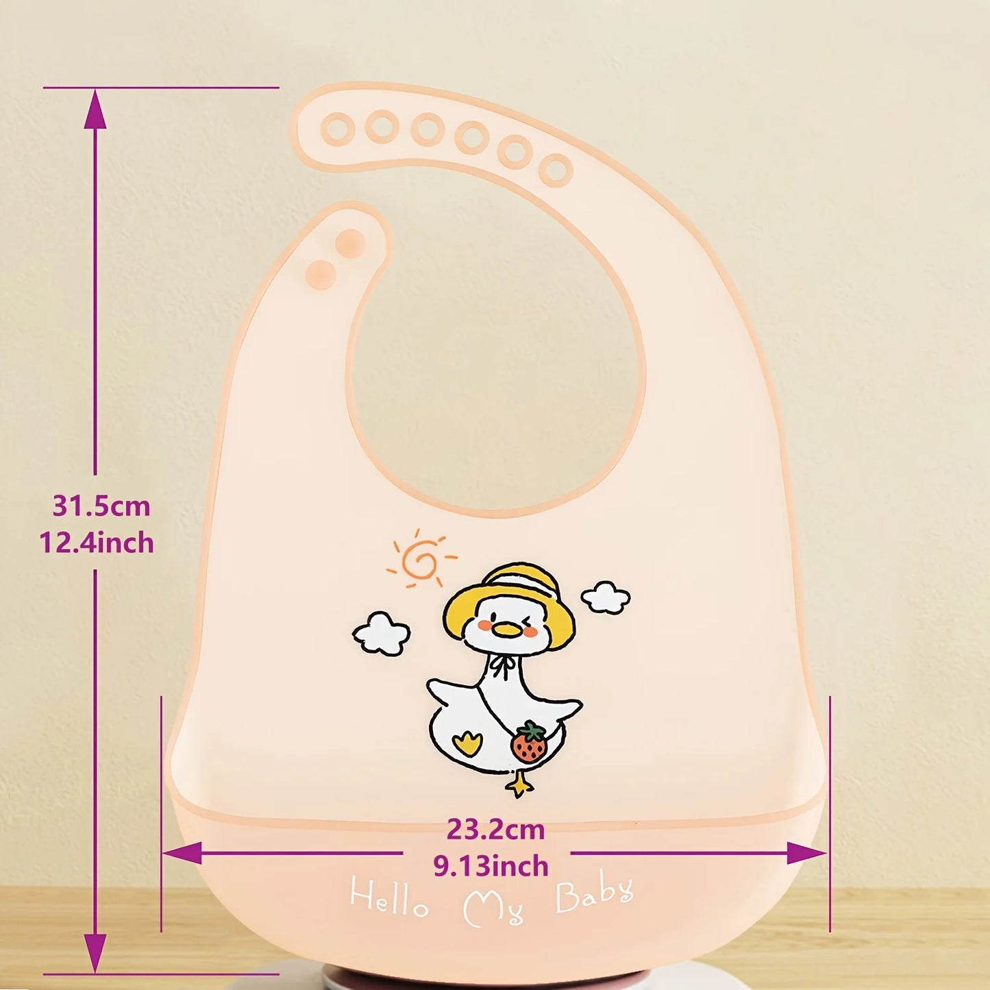 Silicone Baby Bib - Waterproof with Food Catcher Pocket