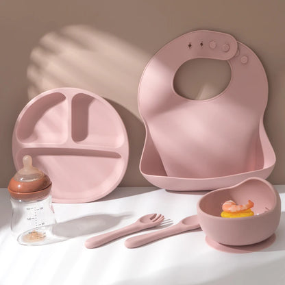 5-Piece Baby Silicone Feeding Set - Complete Mealtime Essentials