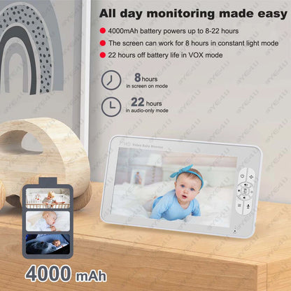Premium 5" HD Video Baby Monitor with Temperature Sensor & Night Vision