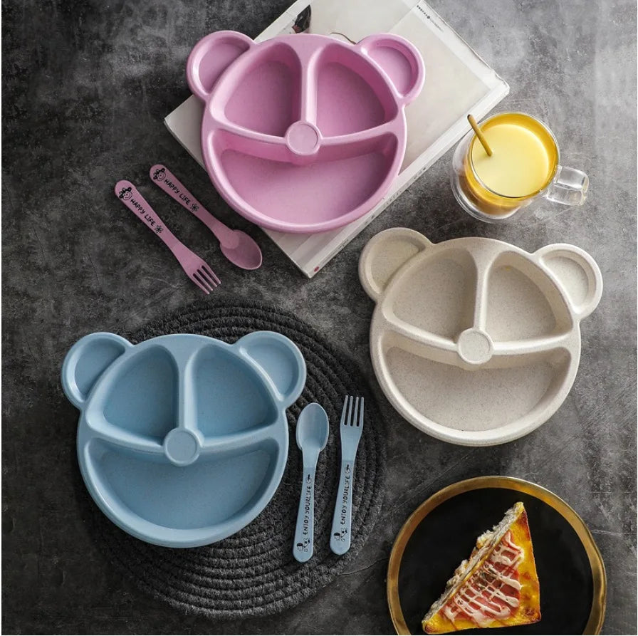 Baby Feeding Set - 3-Piece Bowl, Spoon & Fork Set