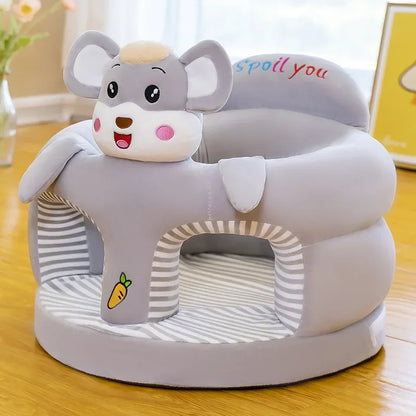 Baby Support Seat Cover - Plush Learning Chair for Sitting & Feeding