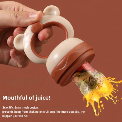 Baby Fruit Feeder - Silicone Mesh Food Pacifier & Teether