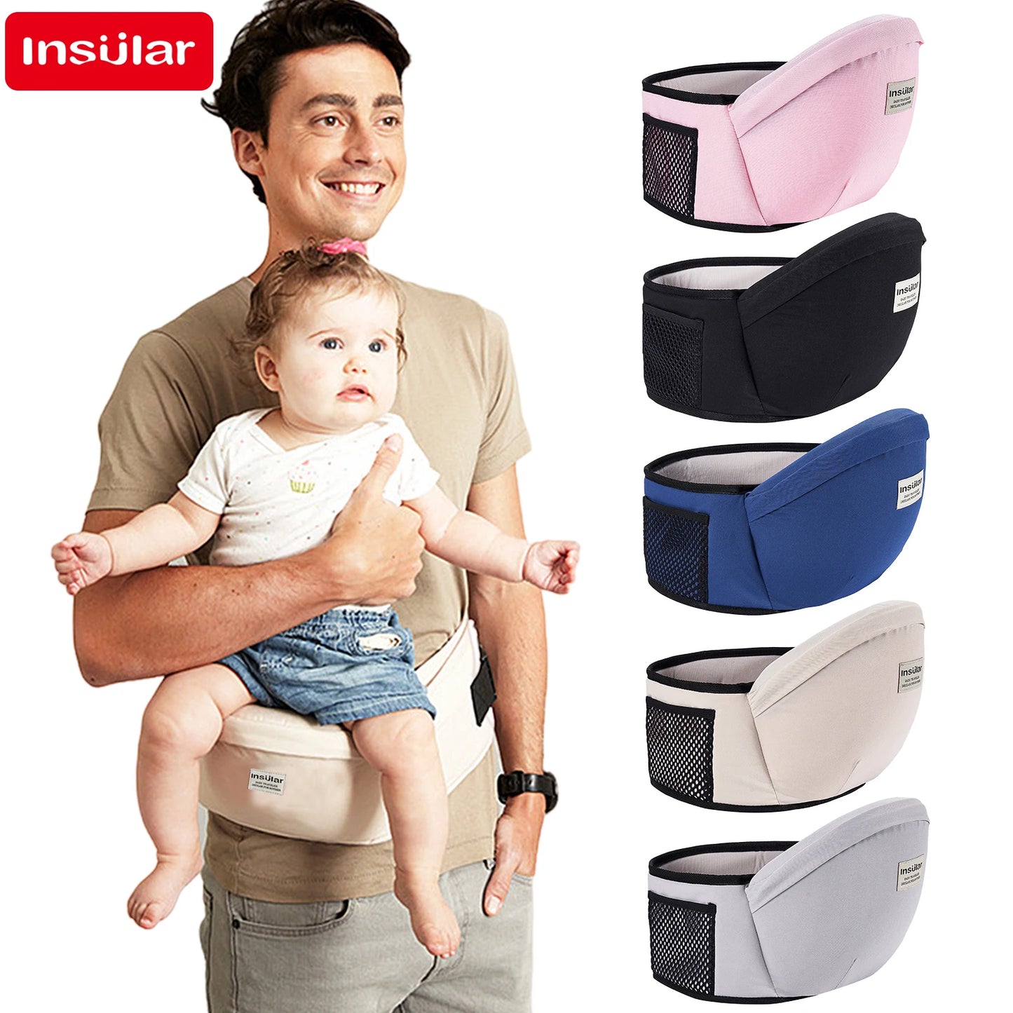 Ergonomic Baby Hip Seat Carrier with Waist Support