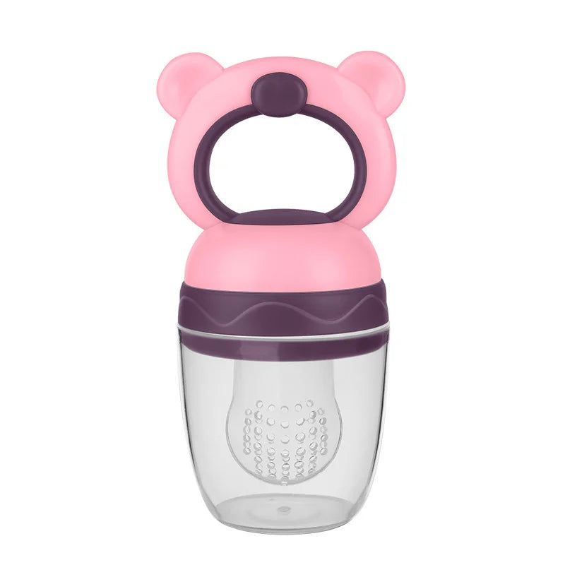 Baby Fruit Feeder - Silicone Mesh Food Pacifier & Teether