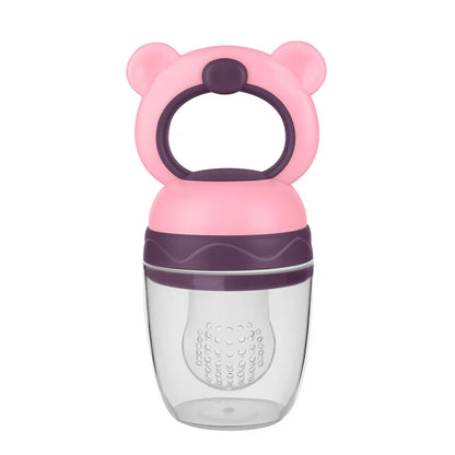 Baby Fruit Feeder - Silicone Mesh Food Pacifier & Teether