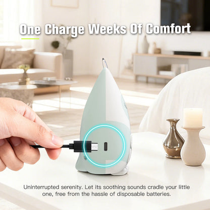 Portable White Noise Sound Machine with Cry Sensor & Night Light