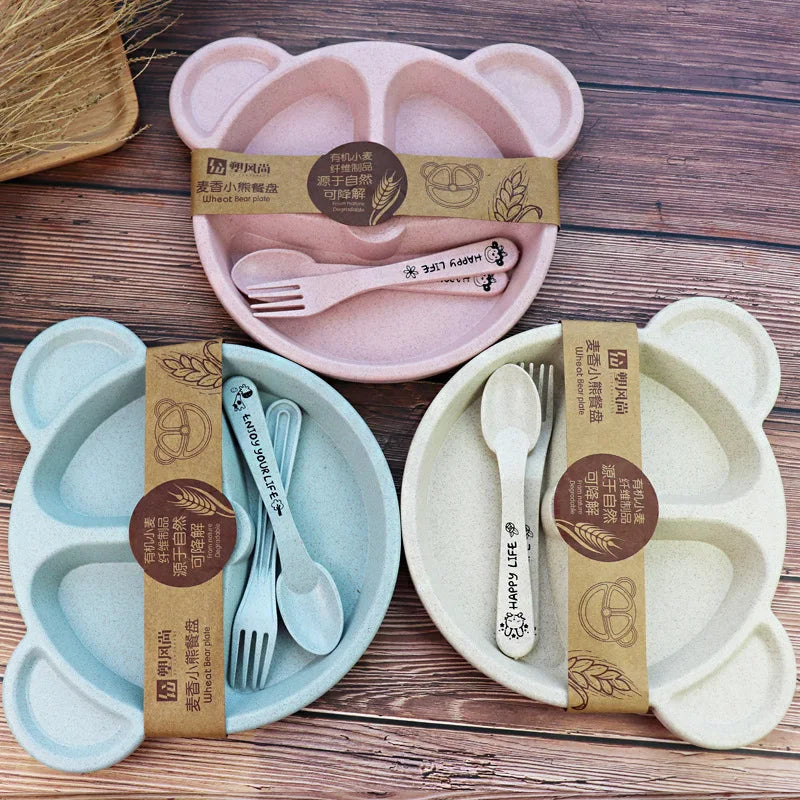 Baby Feeding Set - 3-Piece Bowl, Spoon & Fork Set