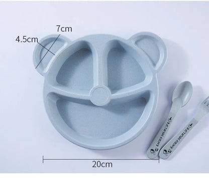 Baby Feeding Set - 3-Piece Bowl, Spoon & Fork Set