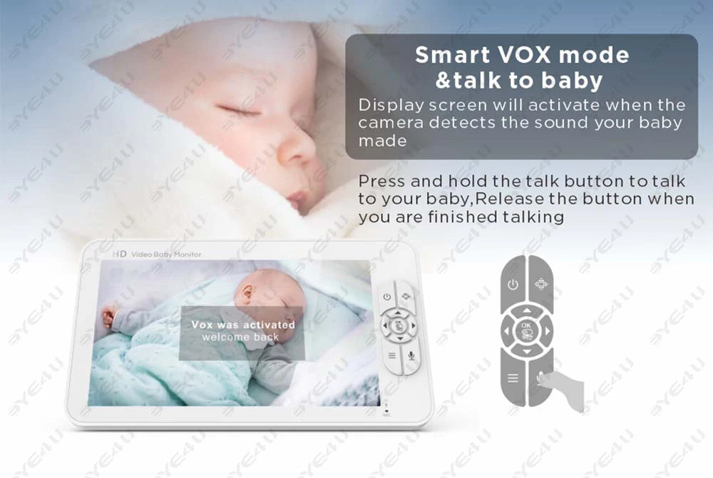 Premium 5" HD Video Baby Monitor with Temperature Sensor & Night Vision