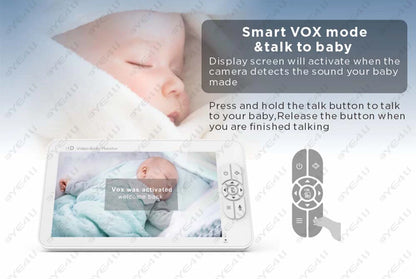 Premium 5" HD Video Baby Monitor with Temperature Sensor & Night Vision