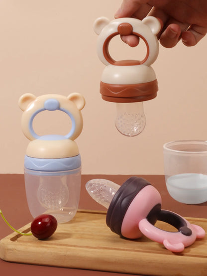 Baby Fruit Feeder - Silicone Mesh Food Pacifier & Teether