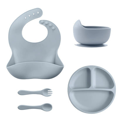 5-Piece Baby Silicone Feeding Set - Complete Mealtime Essentials