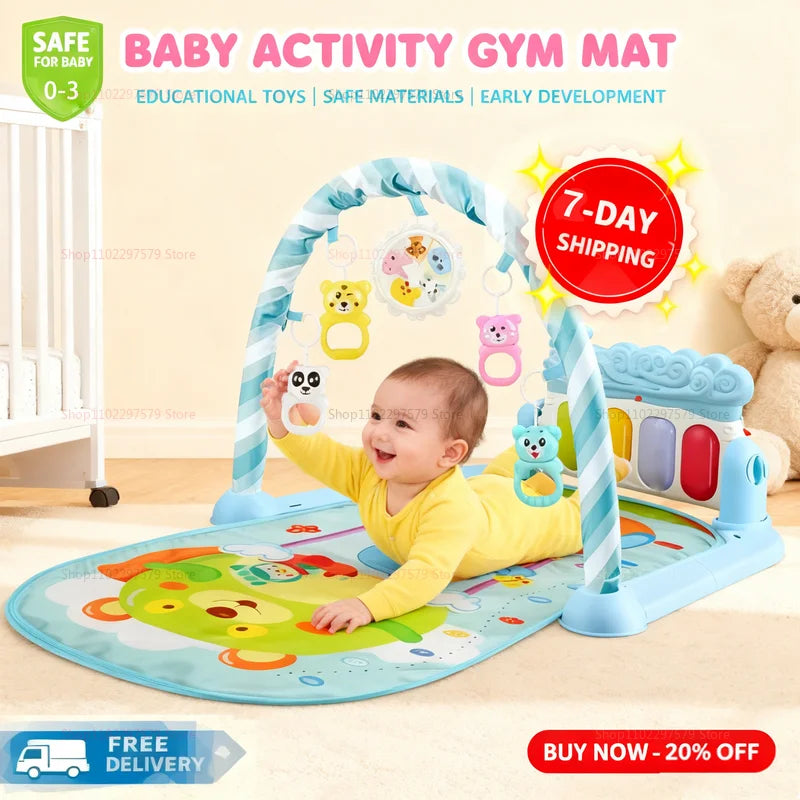 Baby Activity Gym with Piano & Music - Dinosaur Theme Play Mat