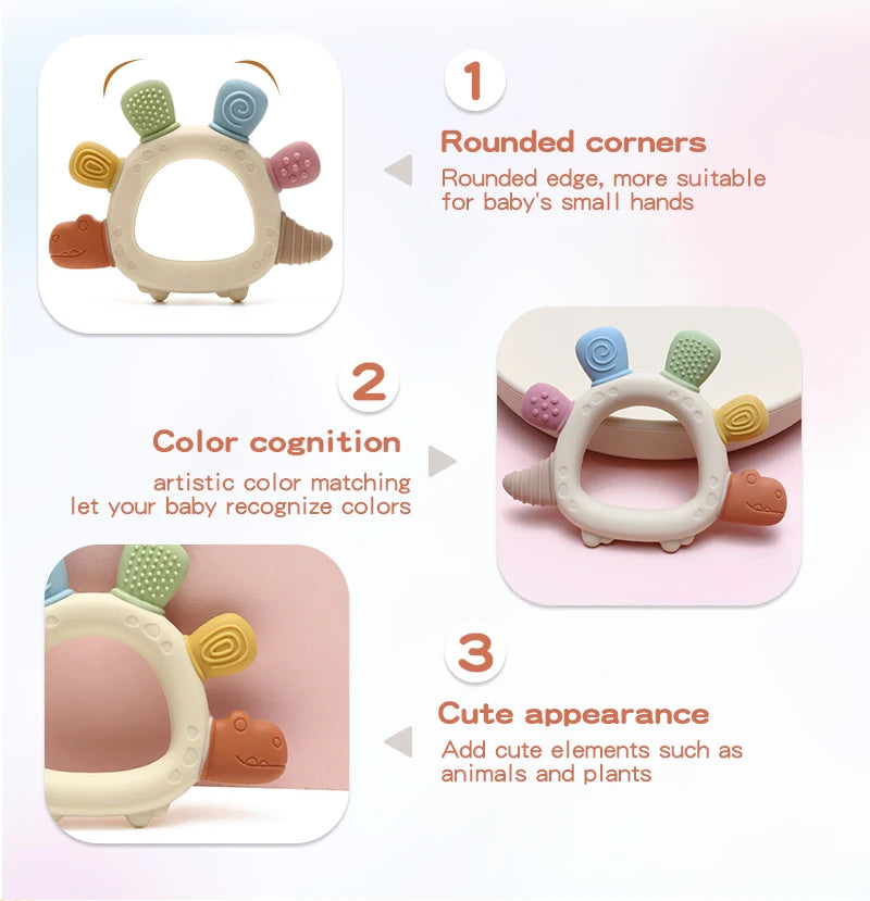 Baby Dinosaur Silicone Teether - BPA Free