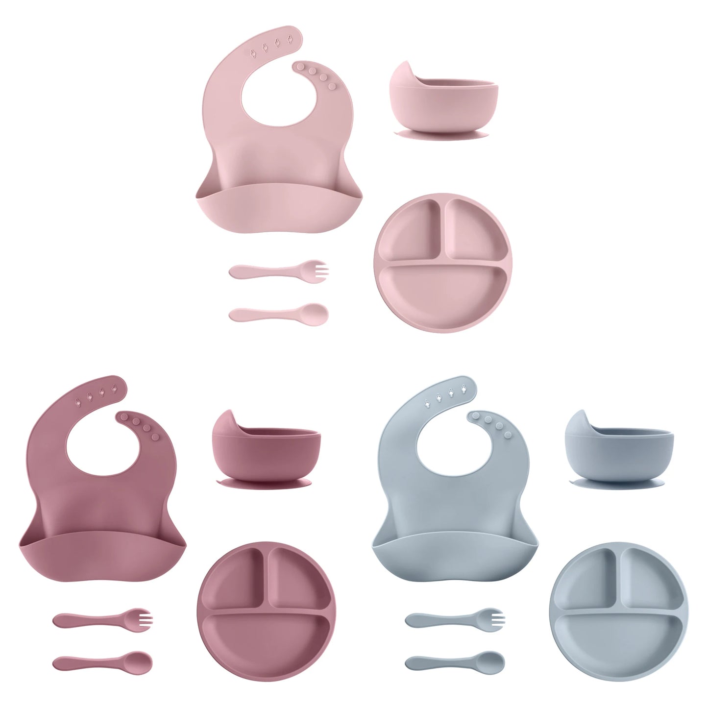 5-Piece Baby Silicone Feeding Set - Complete Mealtime Essentials