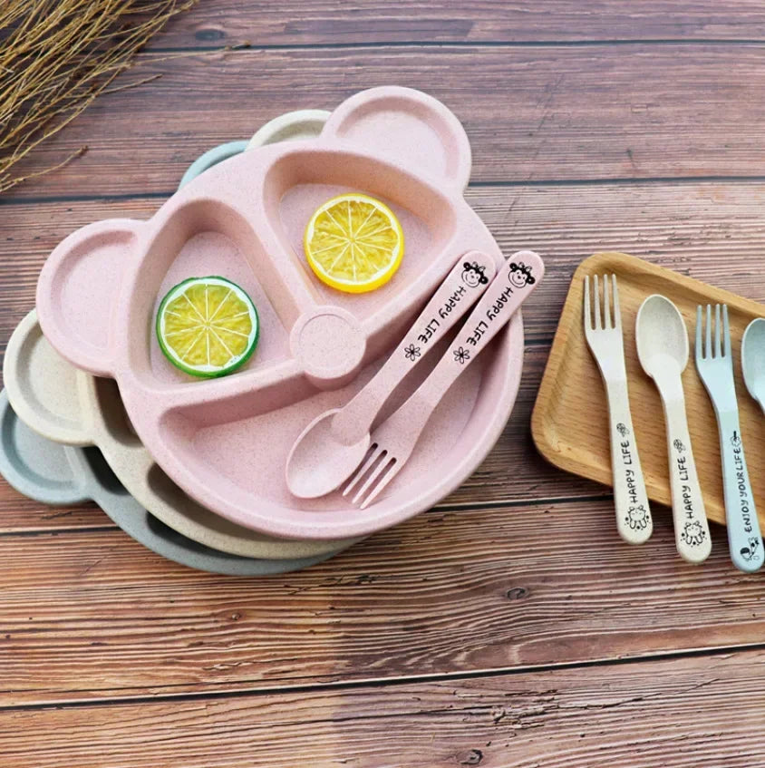 Baby Feeding Set - 3-Piece Bowl, Spoon & Fork Set