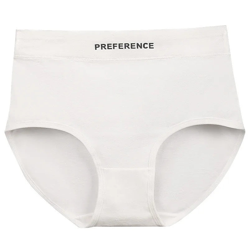 High Waist Cotton Briefs for Women - Breathable Comfort Pack (4 Pieces)