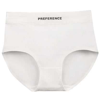 High Waist Cotton Briefs for Women - Breathable Comfort Pack (4 Pieces)