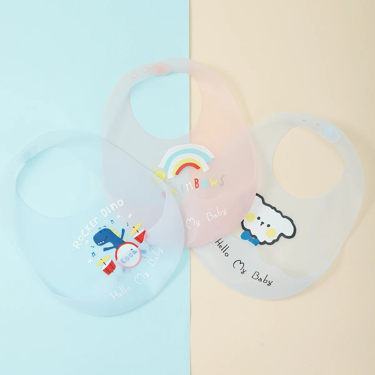 Silicone Baby Bib - Waterproof with Food Catcher Pocket