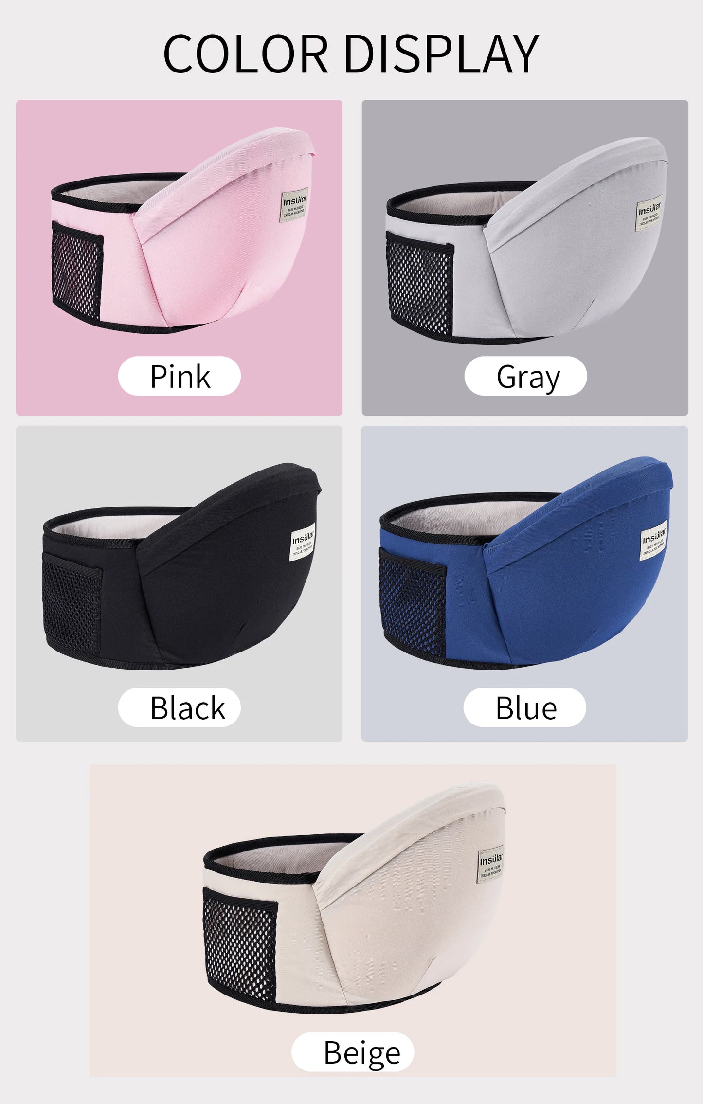 Ergonomic Baby Hip Seat Carrier with Waist Support