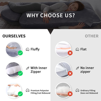 G-Shaped Pregnancy Pillow - Full Body Support
