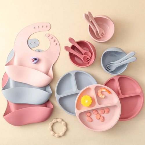 5-Piece Baby Silicone Feeding Set - Complete Mealtime Essentials