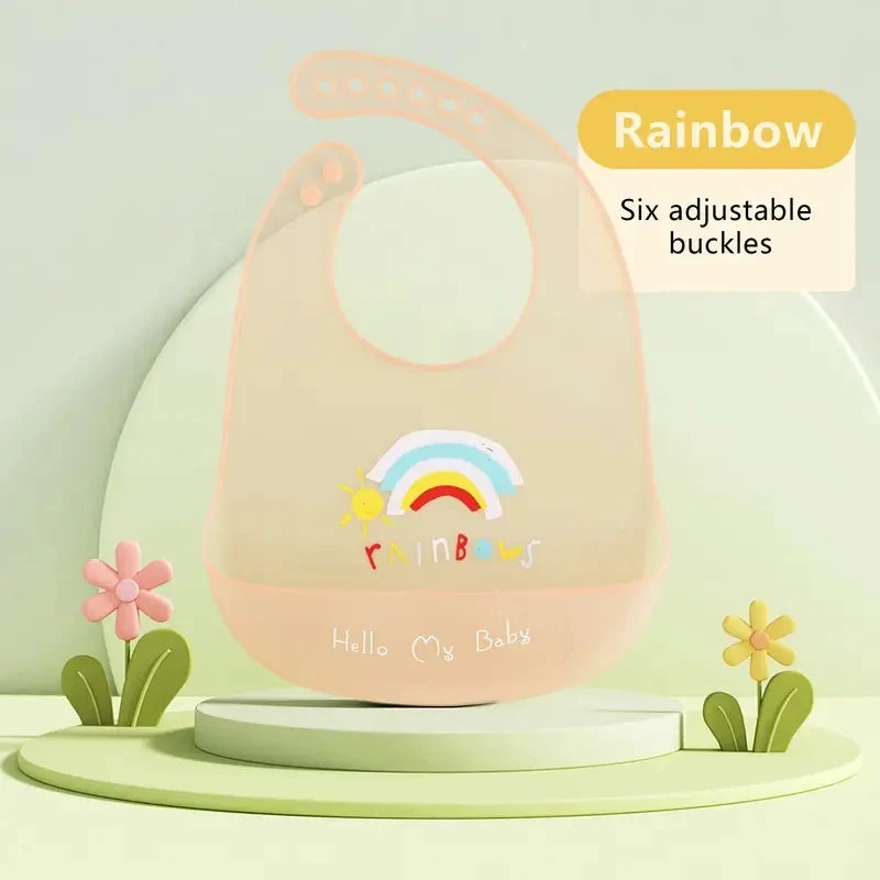 Silicone Baby Bib - Waterproof with Food Catcher Pocket