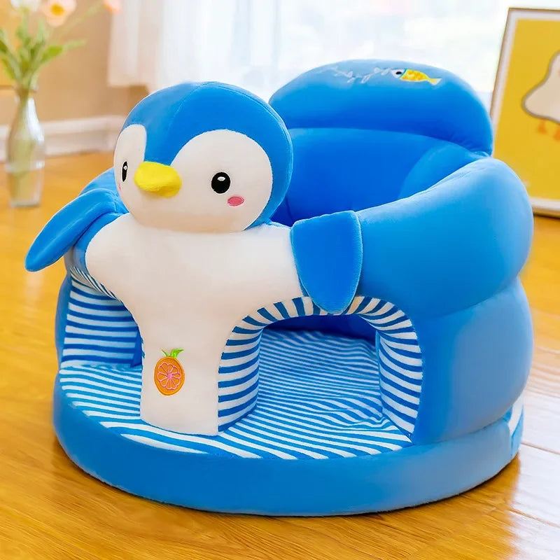 Baby Support Seat Cover - Plush Learning Chair for Sitting & Feeding
