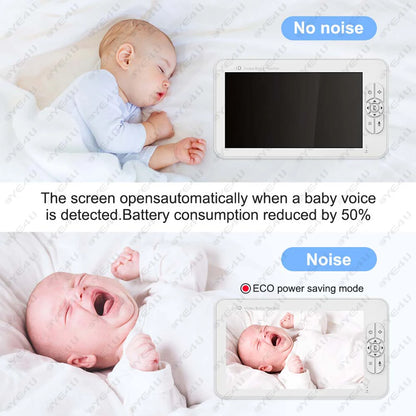 Premium 5" HD Video Baby Monitor with Temperature Sensor & Night Vision