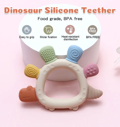 Baby Dinosaur Silicone Teether - BPA Free