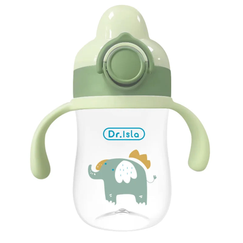 Baby Training Cup with Straw - 300ml BPA-Free Sippy Cup with Handles