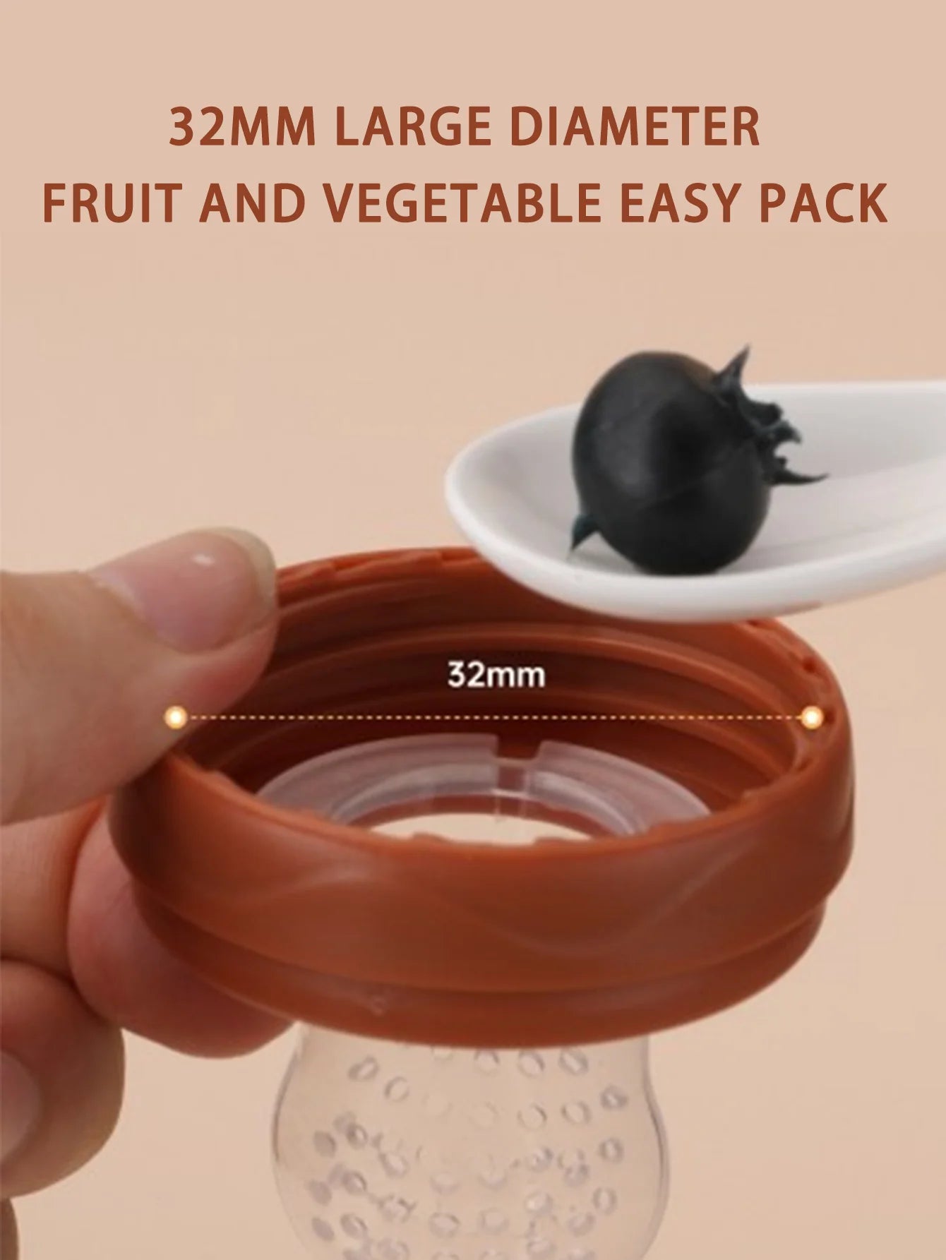 Baby Fruit Feeder - Silicone Mesh Food Pacifier & Teether