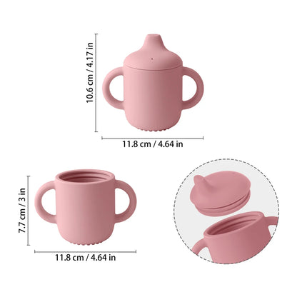 Baby Silicone Training Cup - 180ml Learning Sippy Cup