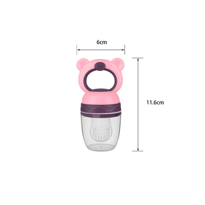 Baby Fruit Feeder - Silicone Mesh Food Pacifier & Teether