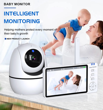 Premium 5" HD Video Baby Monitor with Temperature Sensor & Night Vision