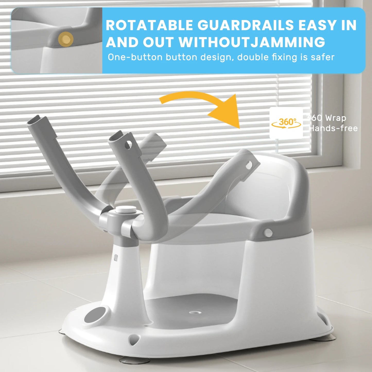 Baby Bath Seat - Anti-Slip Support for Safe Bathing