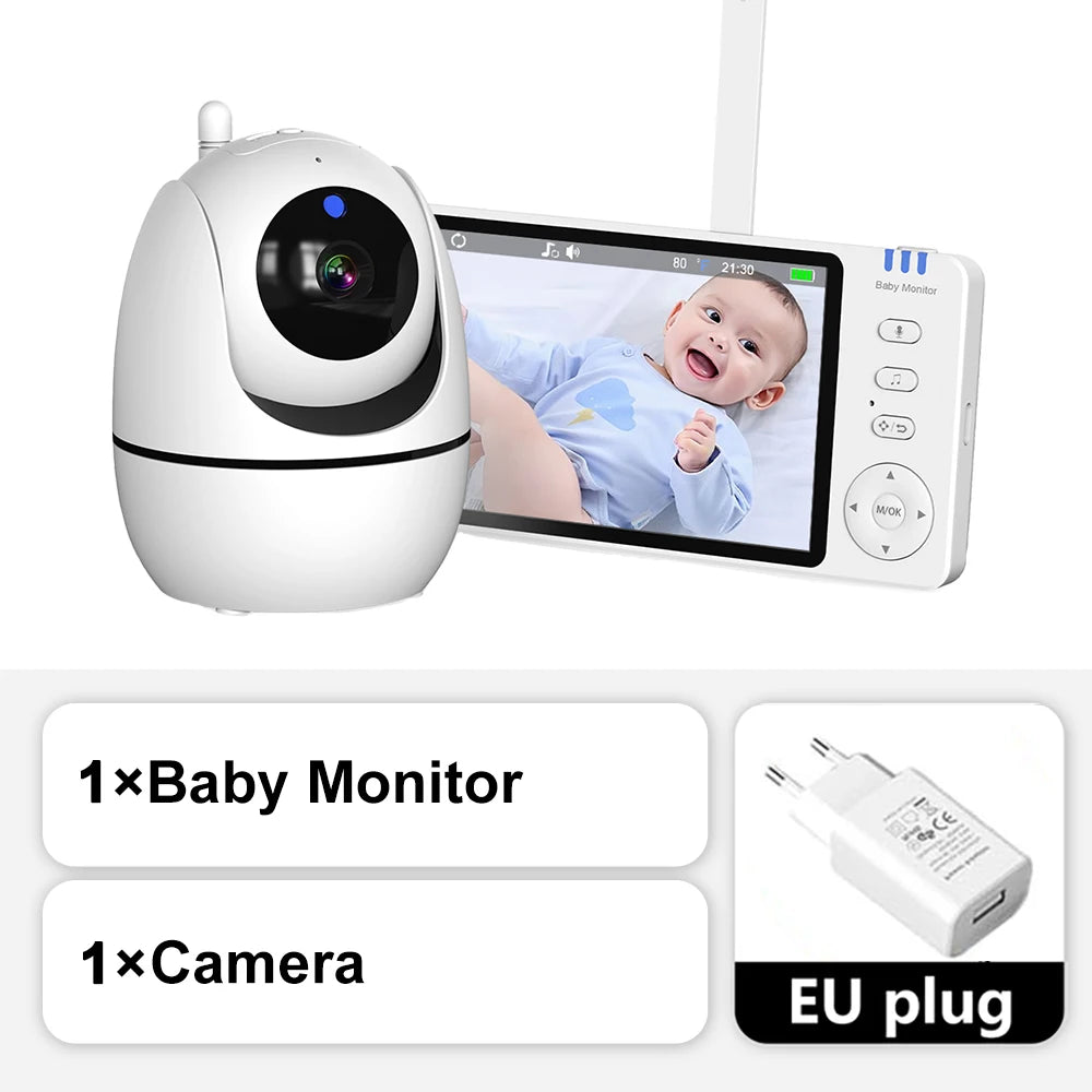 Premium 5" HD Video Baby Monitor with Temperature Sensor & Night Vision