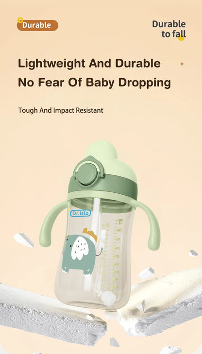 Baby Training Cup with Straw - 300ml BPA-Free Sippy Cup with Handles