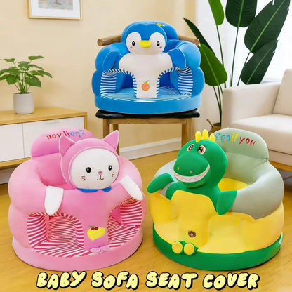 Baby Support Seat Cover - Plush Learning Chair for Sitting & Feeding