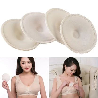 Washable Reusable Nursing Pads - Soft Cotton Breast Pads (4 Pack)