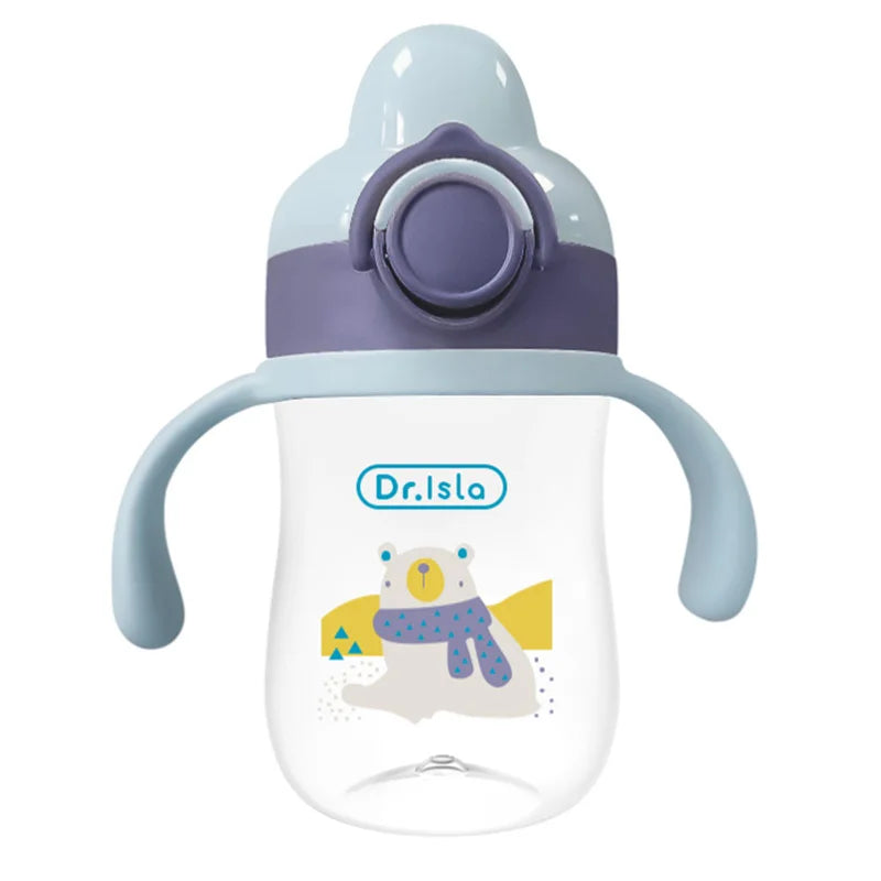 Baby Training Cup with Straw - 300ml BPA-Free Sippy Cup with Handles